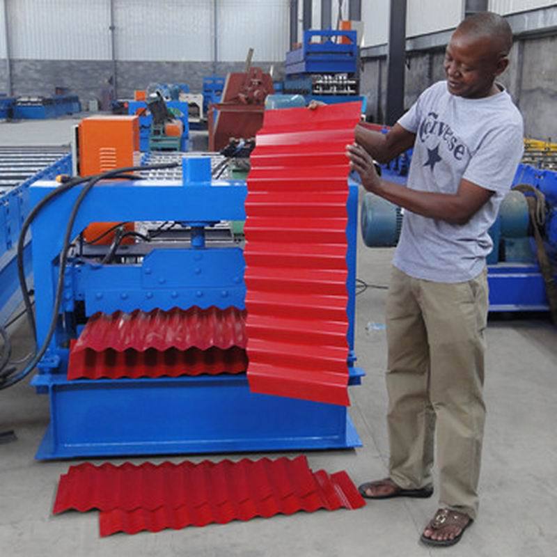 840彩钢冷弯成型设备 铁皮压瓦机 琉璃瓦制造机广州彩钢瓦制造机