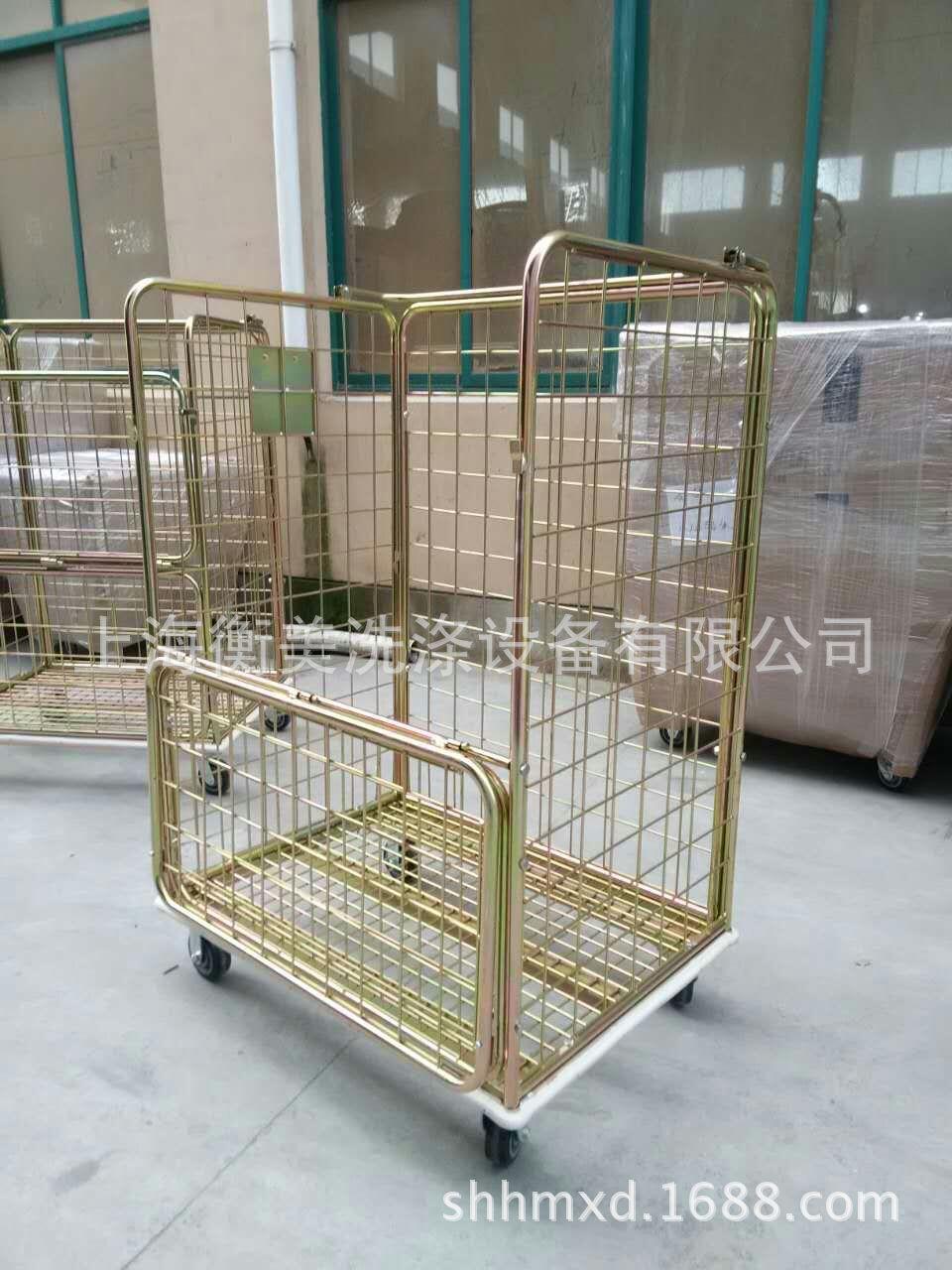 【厂家直销】彩锌笼车丨物流台车丨布草笼车丨洗衣布草外送笼车