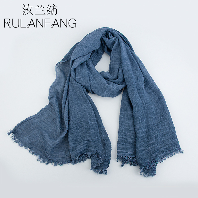Demi-season solid color scarf
