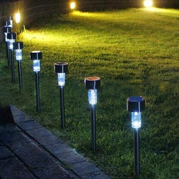 For Outdoor Solar Lawn Lights, Garden And Courtyard Plug Lights, Rainproof Led Lawn Small Tube Lights