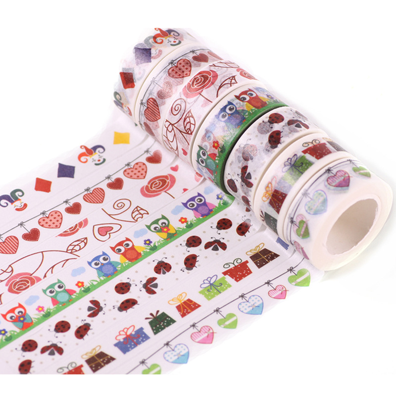 手帐和纸胶带卡通彩色DIY装饰贴纸清新手撕和纸胶带批发