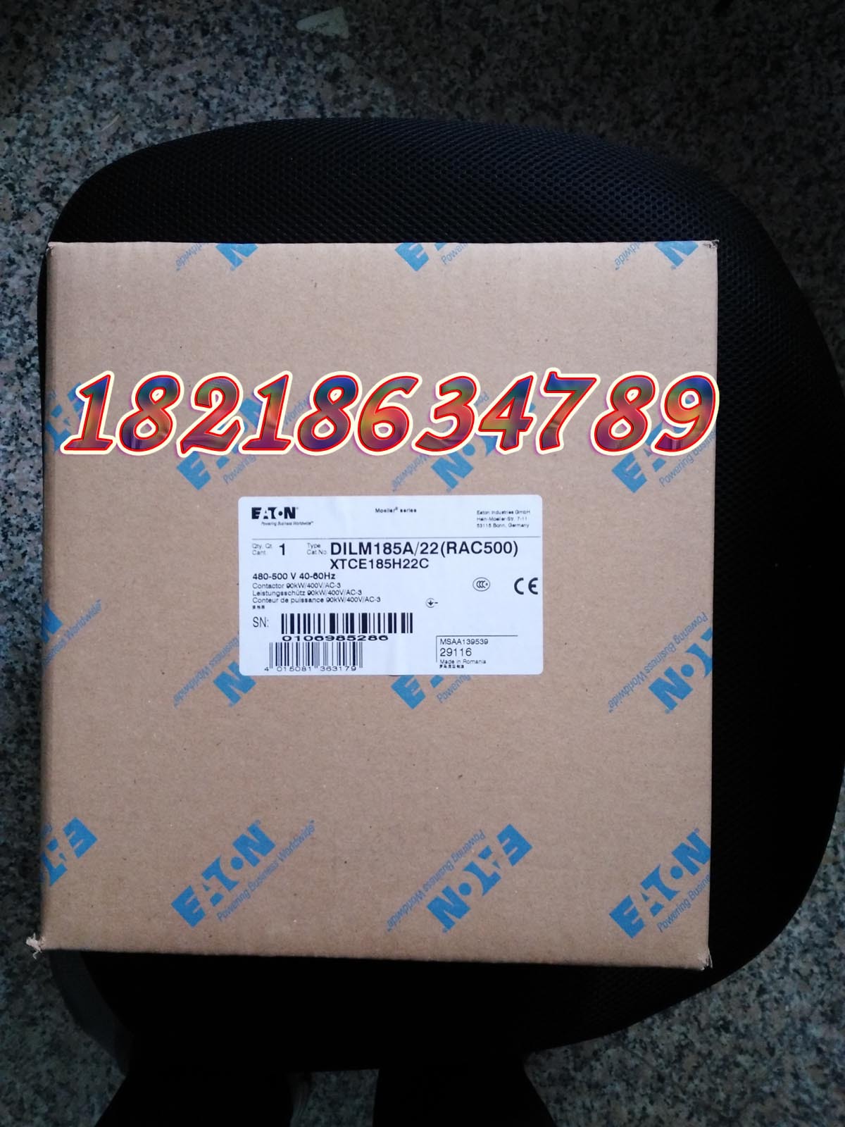 EATON MOELLER接触器DILM185A/22(RAC500) 原装正品