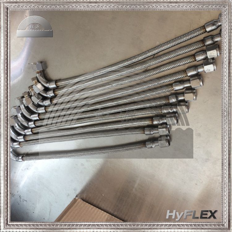 316L不锈钢波纹软管 金属软管 生产厂家 常州市 带弯头 6MM