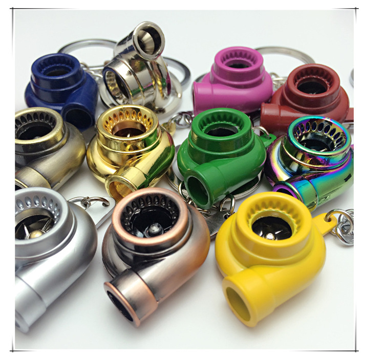 Car Modified Turbo Keychain Creative Rotary Blade Supercharger Car