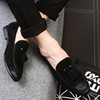 Men's summer footwear English style for leisure for leather shoes, genuine leather