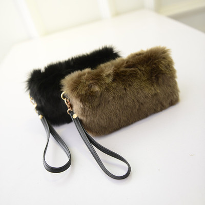 2021 Manufactor Direct selling Autumn season Plush Handbag lady wallet clutch bag Maomao handbag wholesale