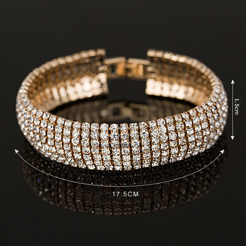 Fashion Geometric Rhinestone Rhinestone Rhinestones Women's Bangle 1 Piece display picture 6