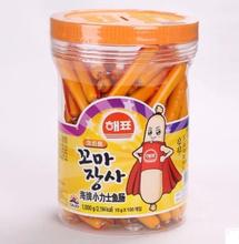 韓國食品 海牌小力士魚腸鱈魚腸10g 20g 一桶休閑零食品批發