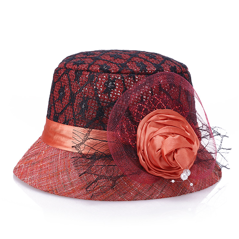 20200 primavera y verano nuevo color de lino encaje tophat moda sombrero superior sombrero para el sol hermosa madre cuenca sombrero moda sombrero