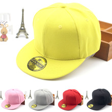 男女儿童帽韩版潮新款纯色光板棒球帽街舞帽卡通太阳帽子地摊E857