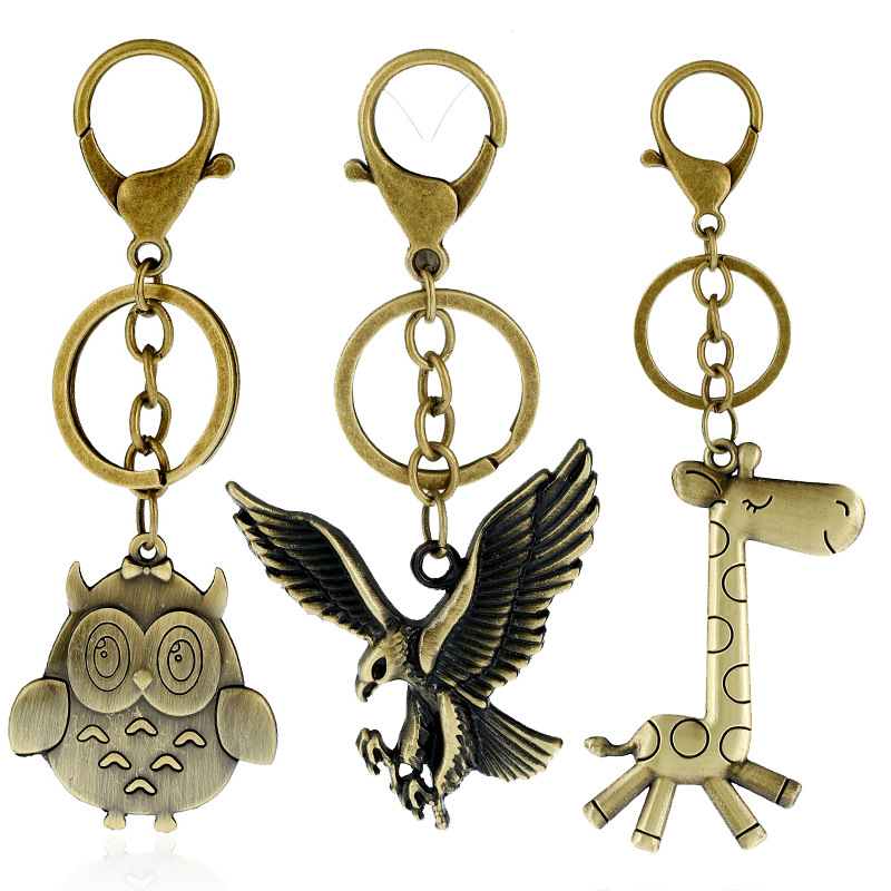 厂家直销货源长颈鹿简约钥匙扣创意小礼品饰品个性汽车钥匙挂件