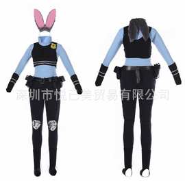送徽章七件套动物城cos兔朱迪cos兔子cosplay女现货送皮带舞台装
