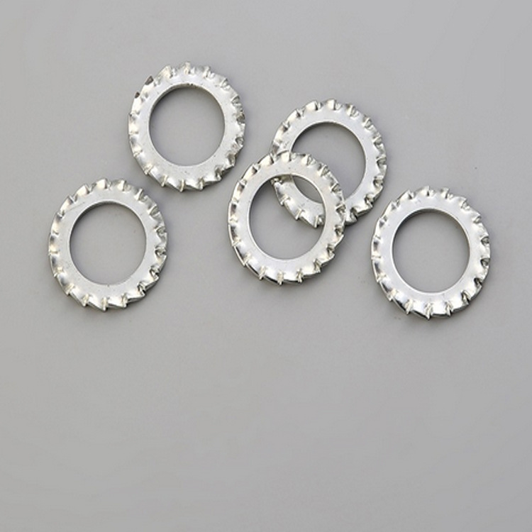 不锈钢304外锯齿锁紧垫圈 英制多齿垫片 美制齿形菊花介子