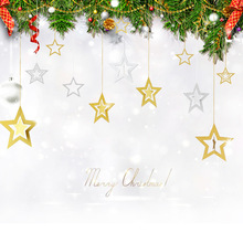 鏤空星星7個一套吊飾聖誕裝飾 新年聖誕節飾品婚慶五角星吊頂掛飾