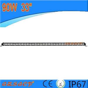 Car LED single row strip light off-road modified roof exterior light ultra-thin super bright high beam headlight medium net spotlight