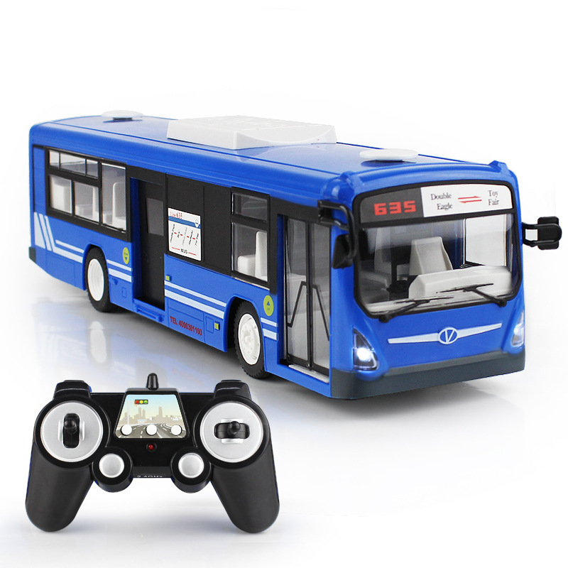 Double Eagle Large Wireless Simulation Remote Control Bus Toy Car Bus Open Door Charging Electric Remote Control Car Model