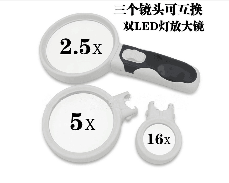 Rubber handle with light hand hand holding a reading magnifying…