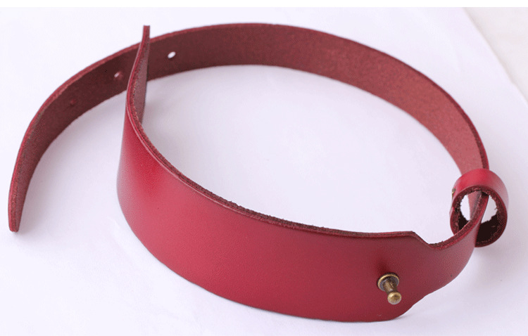 Punk Style Solid Color Men's Leather Belt Style Bracelet display picture 4