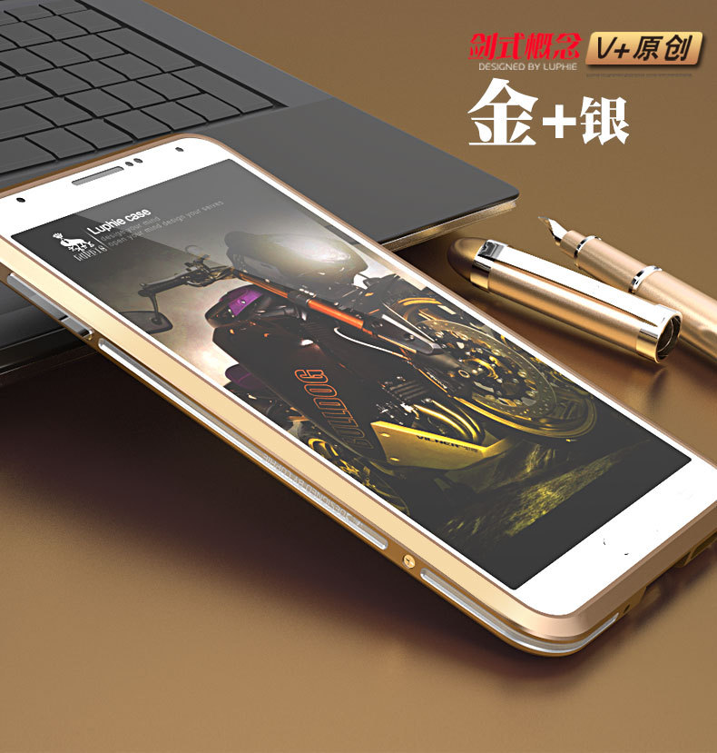 Luphie Bicolor Blade Sword Slim Light Aluminum Bumper Metal Shell Case for Samsung Galaxy Note 3