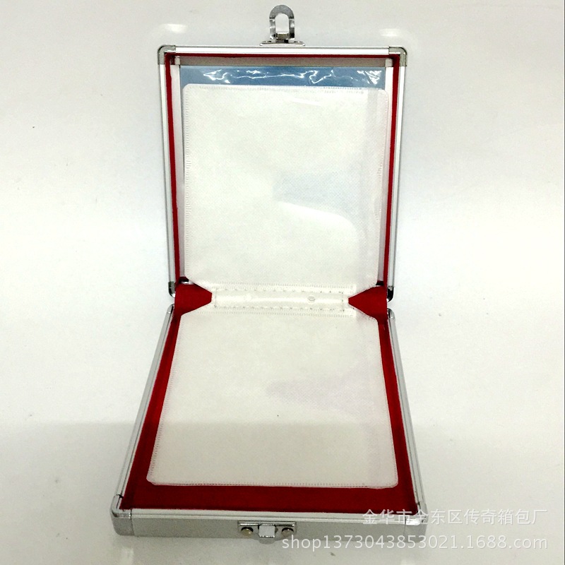 铝合金CD收纳盒光盘收纳册光碟展示箱多功能翻盖便携式家用