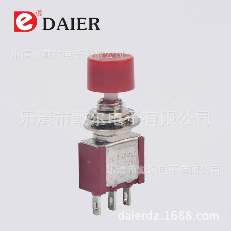   Маленький кнопочный переключатель DS-613, кнопочный переключатель, выключатель питания, трехконтактный тип без блокировки
