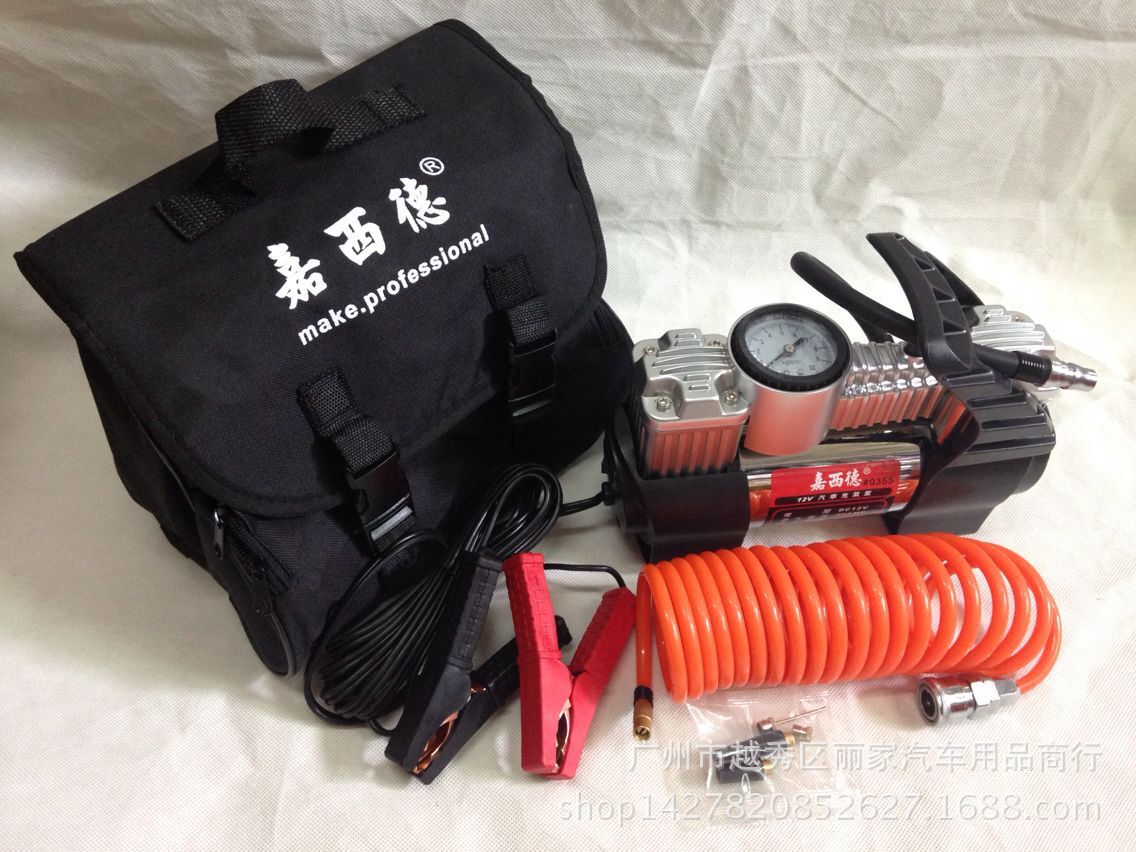 嘉西德0355大功率车载充气泵双缸便携式 越野车轮胎充气泵 打气泵