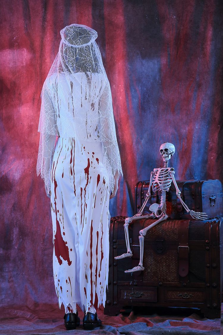 Halloween cosplay bloody ghost bride costume nihaostyles wholesale halloween costumes NSQHM81792