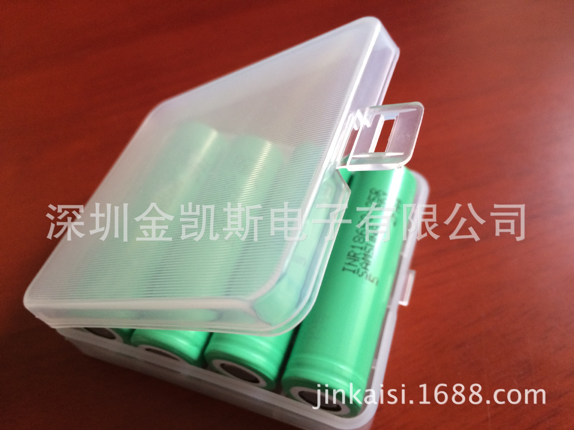 18650锂电池收纳盒 18650电池盒 环保PP塑料透明盒 4节18650电池