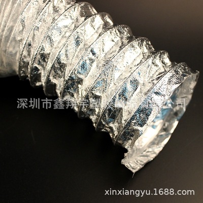 Shenzhen Xiangyu aluminum foil Fiberglass cloth reunite with improve air circulation hose High temperature resistance Exhaust pipe High temperature air duct