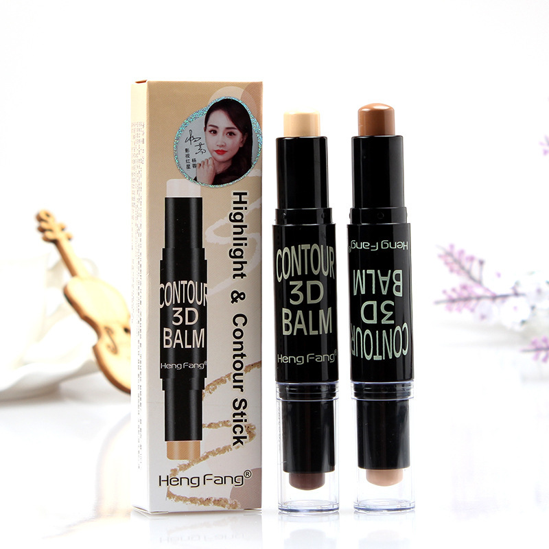 Cross border Cosmetics Hengfang 8449 three-dimensional Highlight Double head Trimming Silhouette Face Concealer Stick Shadow Brighten