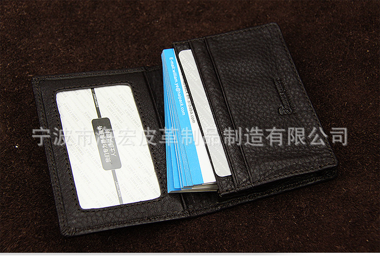 小短款荔枝紋-名片夾-豎開-黑色-_13