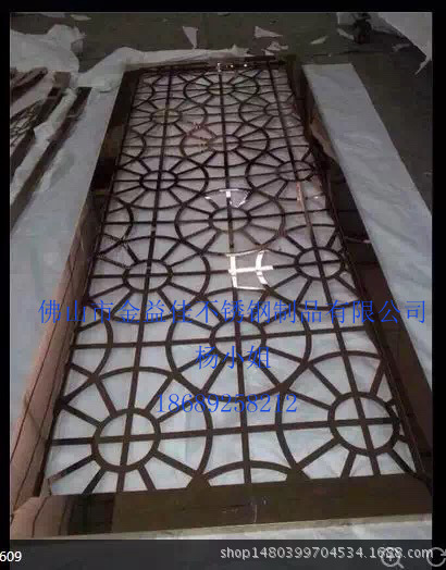 厂家直销不锈钢激光焊接屏风 金属镂空隔断 花格