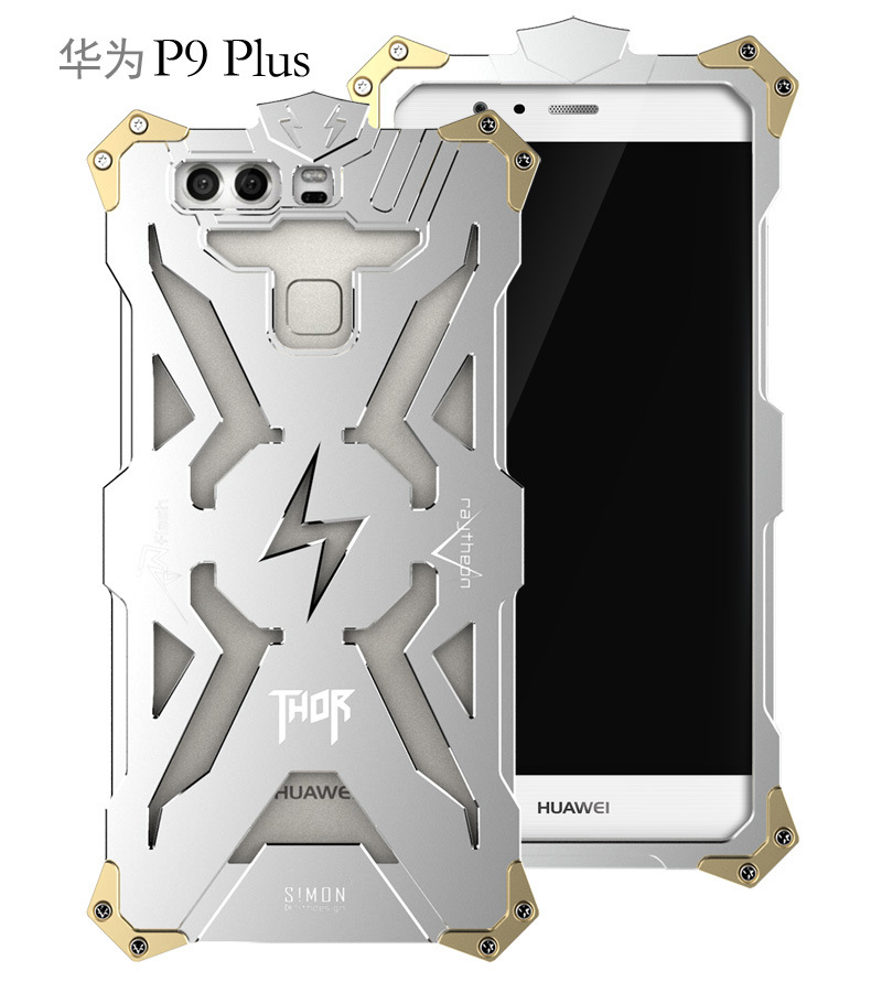 SIMON THOR Aviation Aluminum Alloy Shockproof Armor Metal Case Cover for Huawei P9 Plus & Huawe P9 & Huawei P9 Lite