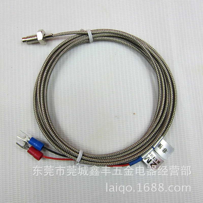 Винтовая термопара типа K с оплеткой из нержавеющей стали