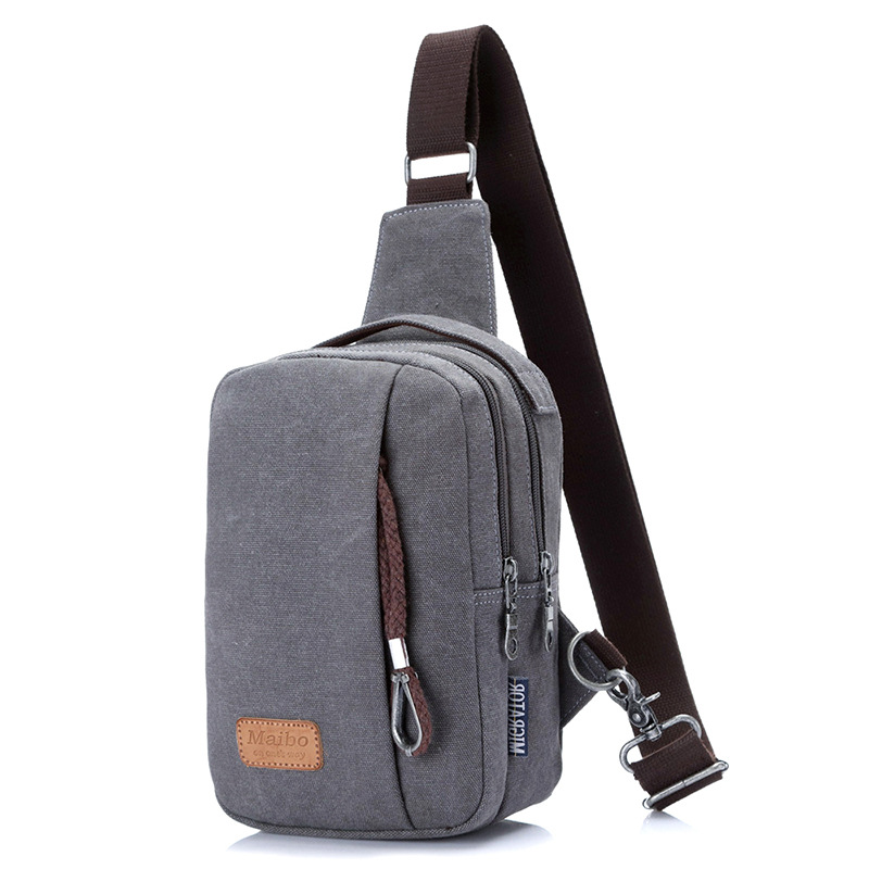 24笔-厂家批发胸包韩版复古帆布包男女斜挎包多功能休闲双肩