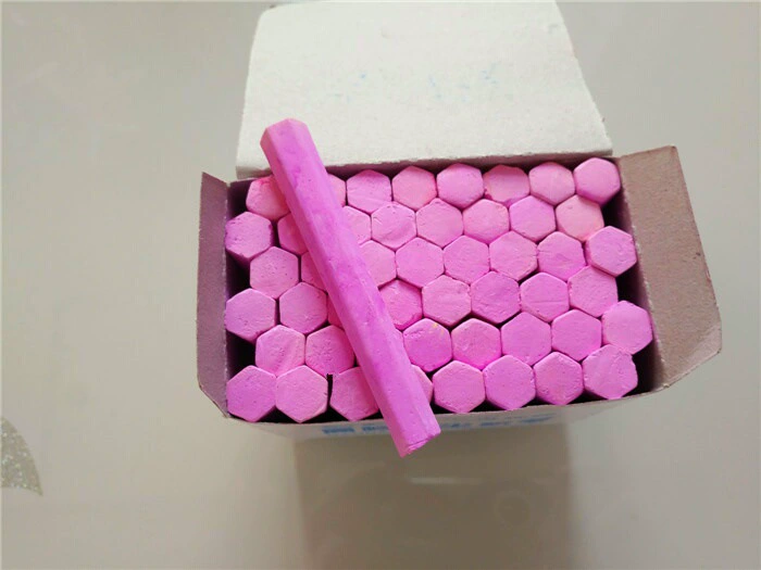 Бренд Jinhui пыль шестиугольный цветной мел офисная доска роза красная пурпурно-красная учебный Мел 48 шт.