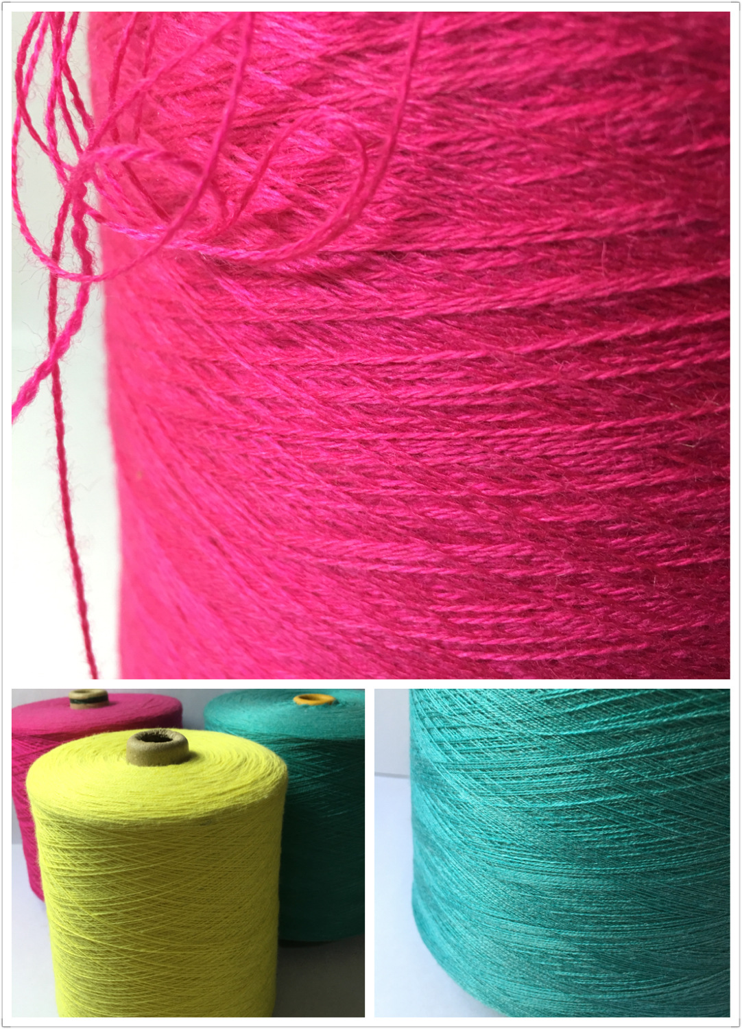 28NM/2毛腈纱15/85  固体毛腈纱线 澳毛混纺纱