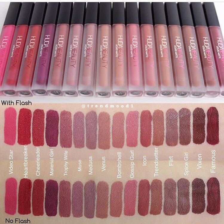 2016 HUDA Beauty Liquid Matte Lip Gloss HUDA Lipstick Lip Gloss Mixed