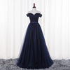 Evening dress new spring banquet fashion shoulder toast