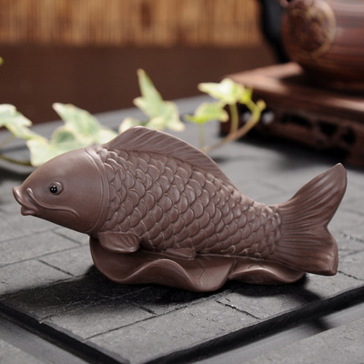 Manufactor wholesale Cinnabar Tea darling Decoration purple ink for imprinting of seals Cinnabar Fish every year Boutique manual Tea Play tea tray Decoration