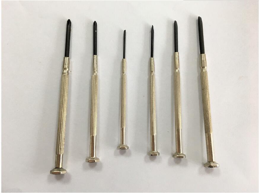 (2개) 미니 스크루 드라이버 조합 도구 세트 휴대용 시계 유지 보수 도구 분해 기계 테이블 수리 6 키트