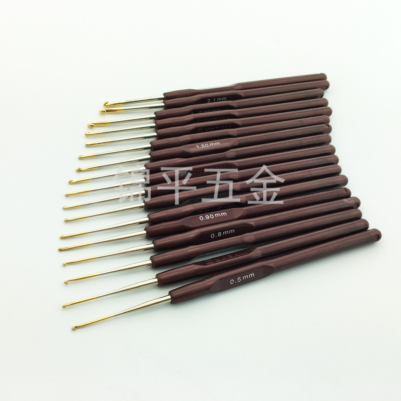 厂家直销 小号特细镀金钩针 蕾丝编织工具DIY套装详情图8