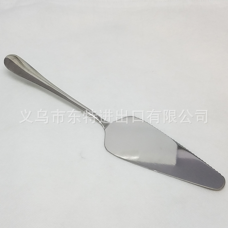 不锈钢蛋糕铲披萨芝士刀带齿三角刮刀烘培工具煎饼铲详情图4