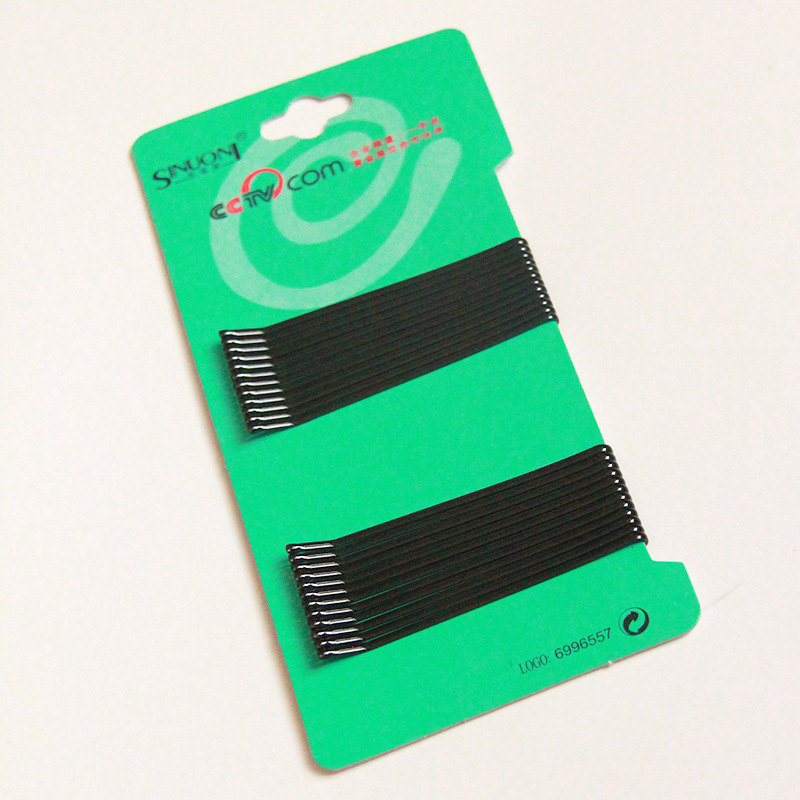 Huilin jewelry black metal spray paint small hairpin steel wire clip tie hair ball head bangs card female Huilin jewelry black metal spray paint small hairpin steel wire clip tie hair ball head bangs card female