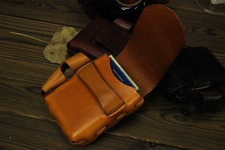 Retro зажигалка фабричная, кожаный чехол handmade, ремень, Италия