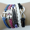 Bracelet with letters, woven summer accessory handmade, English letters, wholesale
