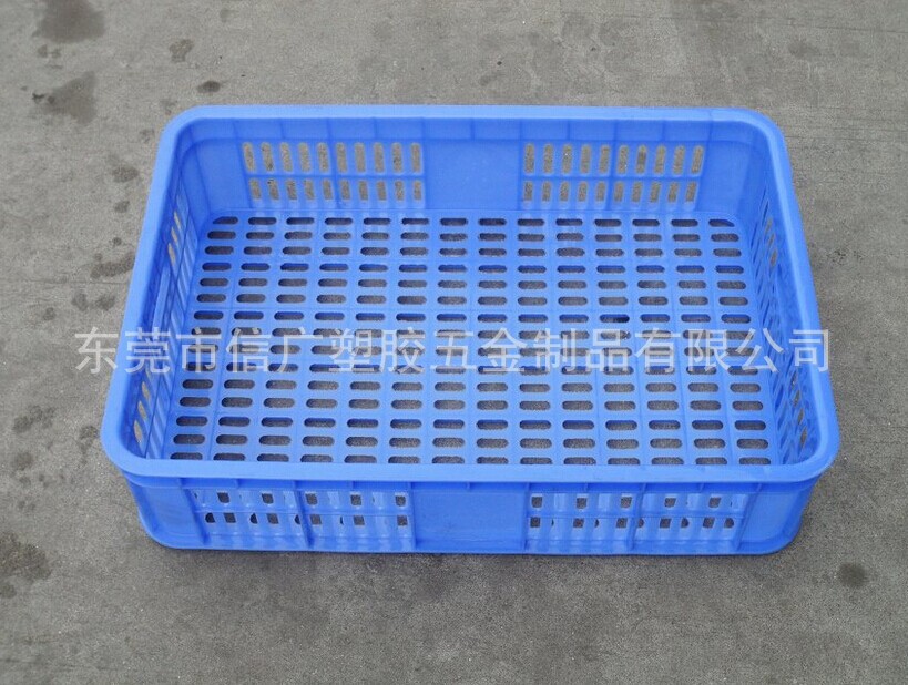 供应食品厂塑胶周转筐 全新PP塑料可堆叠周转箩 东莞厂家自产直销