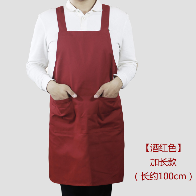 Yanchao puro algodón estilo coreano moda publicidad delantal cocina tienda de café a prueba de aceite ropa de trabajo impermeable logotipo personalizado hombres y mujeres