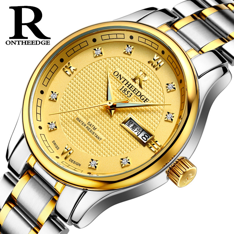 High quality waterproof quartz watch strap stainless steel