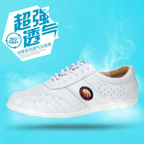 Tai chi kung fu shoes for women and men soft leather kung fu shoes martial arts training shoes men and women sports shoes air mesh wushu shoes